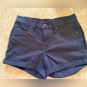Levi black denim shorts never worn new without tags